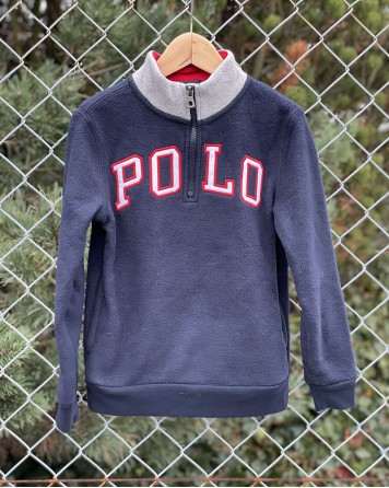 Mikina dětská Ralph Lauren modrá s nápisem